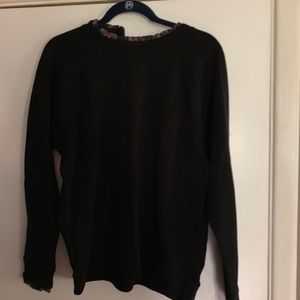 JCrew Navy sweatshirt with tartan ruffled color